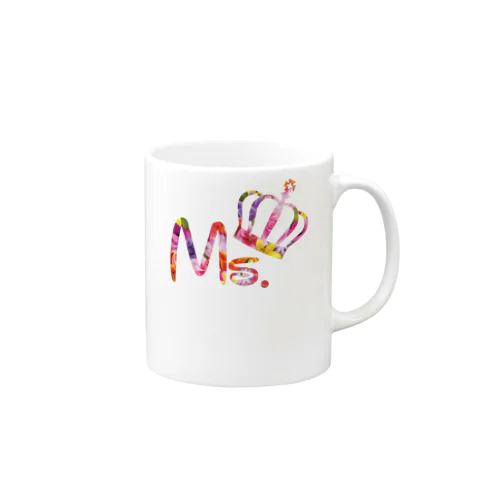 カップルコーデ トレンドの花柄ファッション「Ms.」レディース ピンク Mug