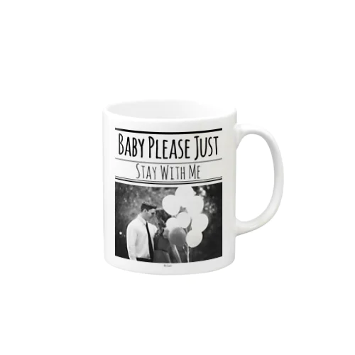 レトロなモノトーンコーデ ｢Stay With Me｣ Mug