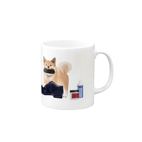 靴磨き犬 Mug