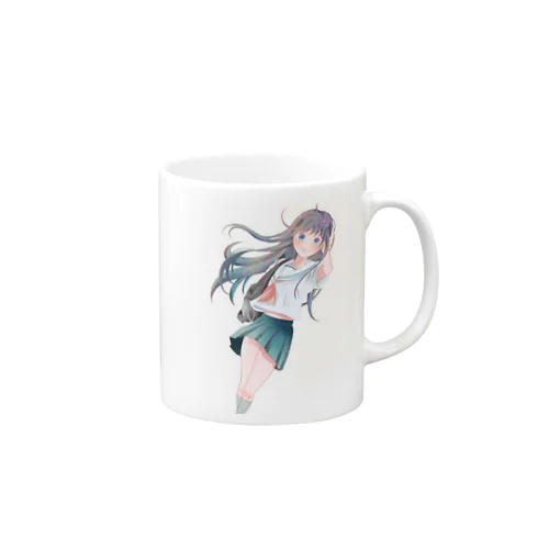 夏の風とセーラー服の女の子 Mug