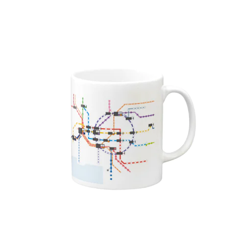 名古屋路線図風 Mug