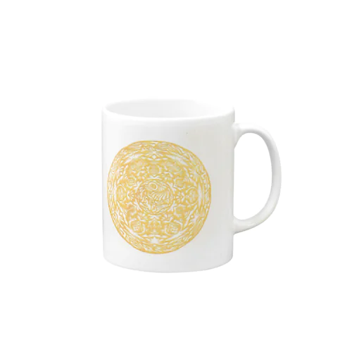 Maru ⭕ Mandala 繁栄(白) Mug