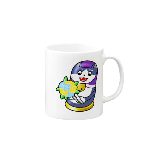 ネコリョーシカ Mug