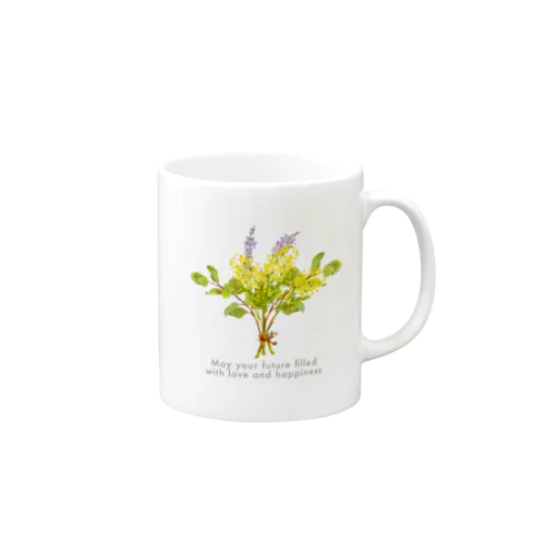 愛されミモザの花束 Mug