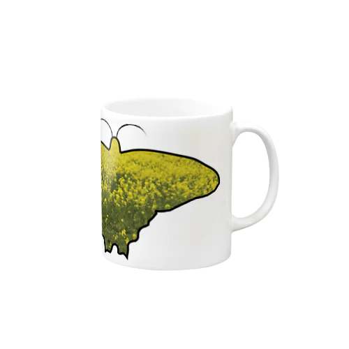 菜の花畑のちょう Mug