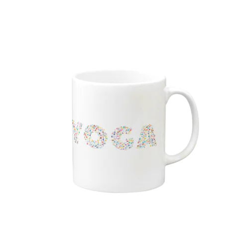 ヨガシルエット「YOGA」 マグカップ