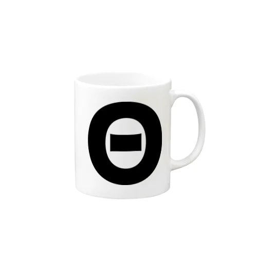 Θシータ・ギリシャ文字（黒） Mug