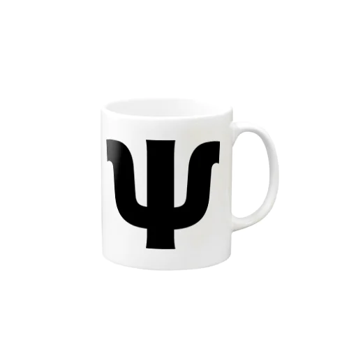 Ψプサイ・ギリシャ文字（黒） Mug