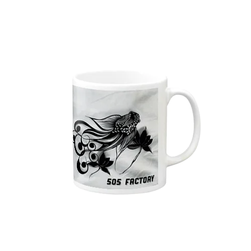 切り絵金魚4 Mug