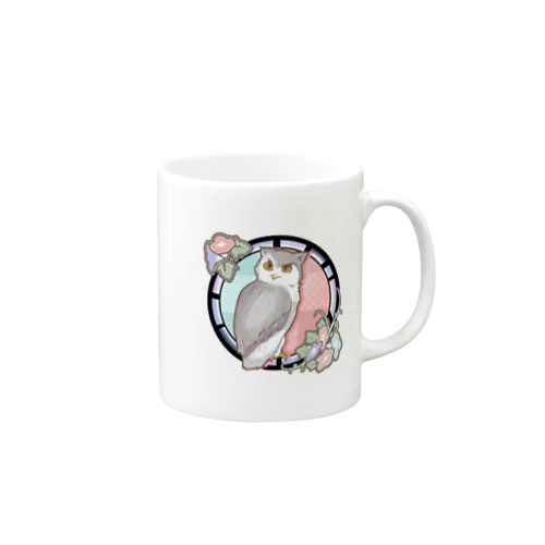 コノハズクとアサガオのマグカップ Mug