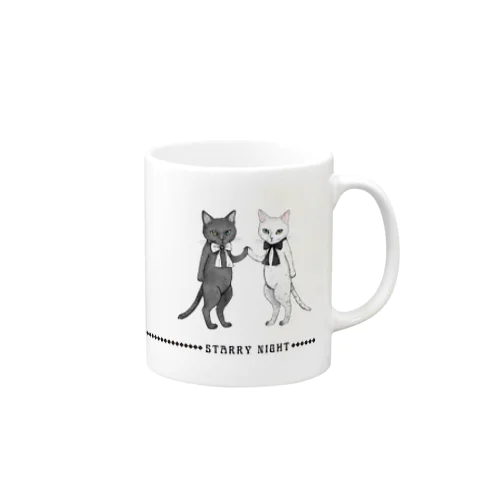 白黒の双子猫 Mug