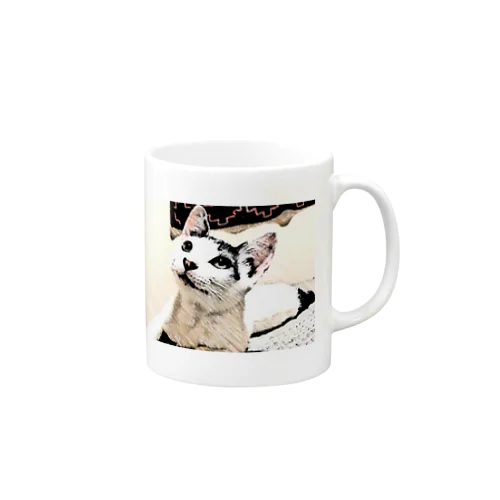 ねこぱんちファミリー「ゆき」です♪ Mug