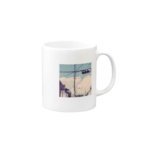 真夏の信号機 Mug