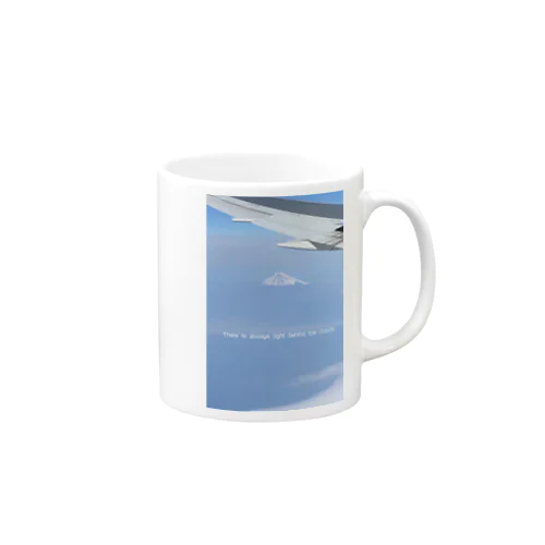 飛行機と富士山 Mug