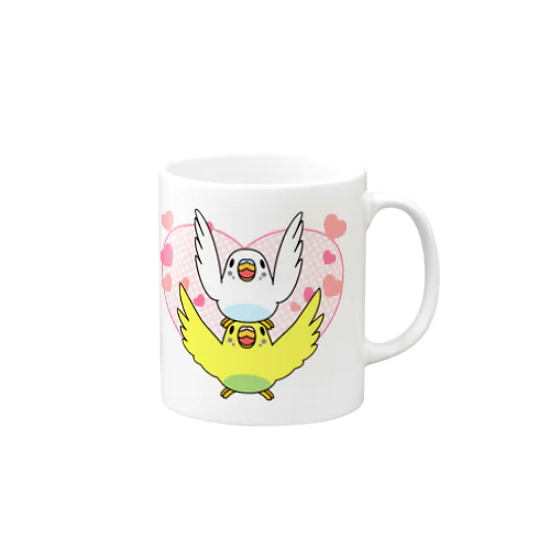 ラブリーセキセイインコ【まめるりはことり】 Mug