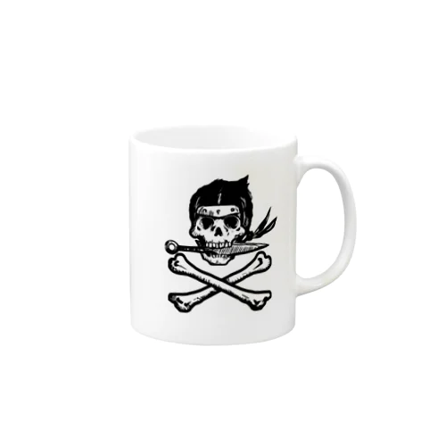 Ninja skull 黒 マグカップ
