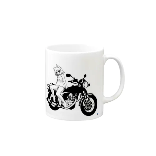 狐とバイク マグカップ
