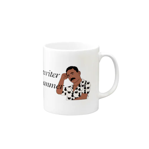 夏の文豪　横長ロゴ Mug