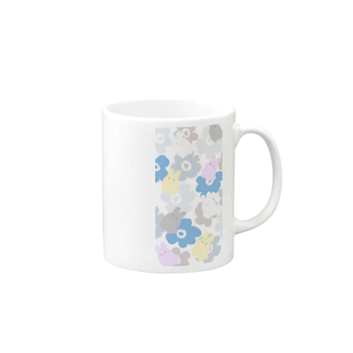 花柄×ウサギ Mug
