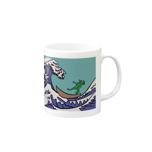 井の中の蛙、大海を知った。 Mug