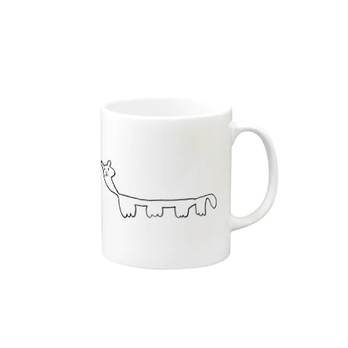 長い猫 Mug