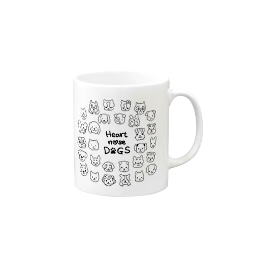 Heart nose DOGS（丸型） Mug