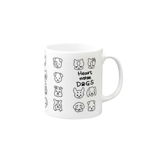 Heart nose DOGS（横長） Mug