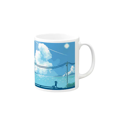 ドット絵入道雲 Mug