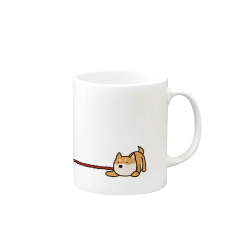 ひっぱり柴犬 Mug