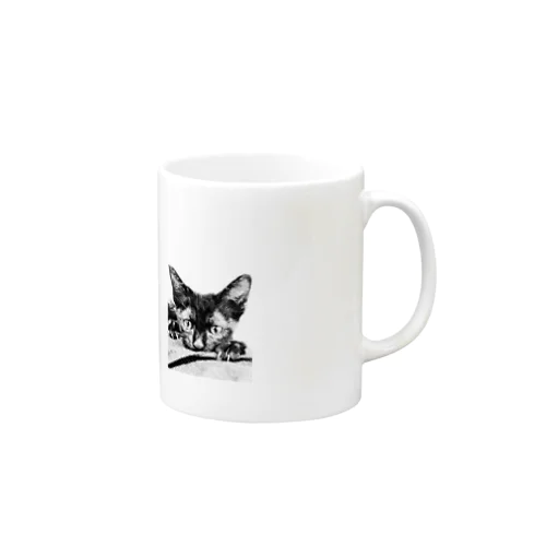 リアル黒猫(仔ねこ1) マグカップ