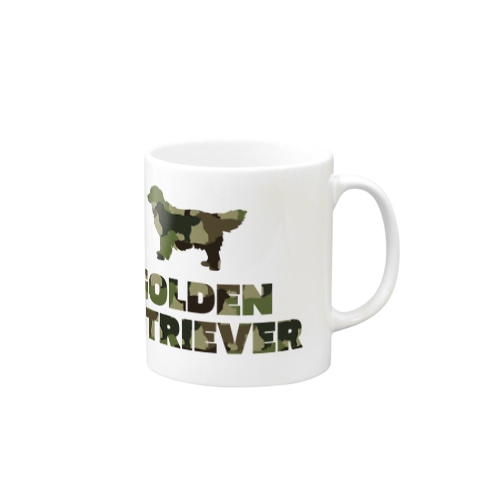 ゴールデンレトリバー　迷彩柄 Mug