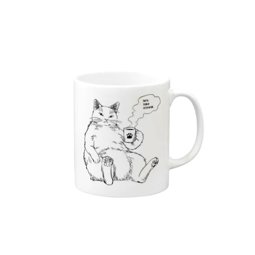 猫「休憩しよ」 Mug