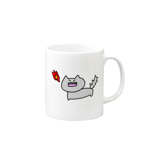 火を吹くにゃんこ Mug