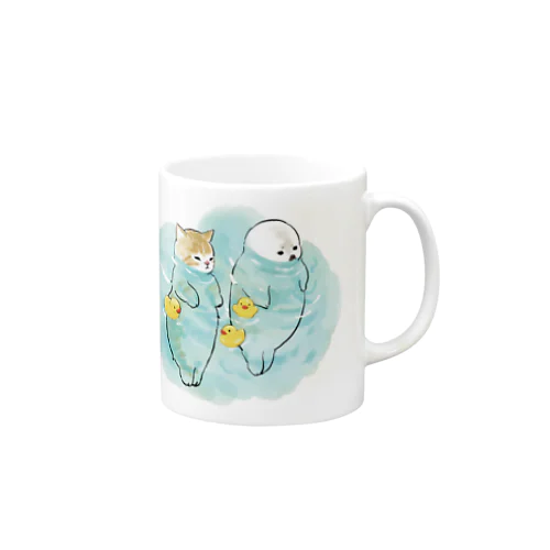 海とにゃんこ Mug