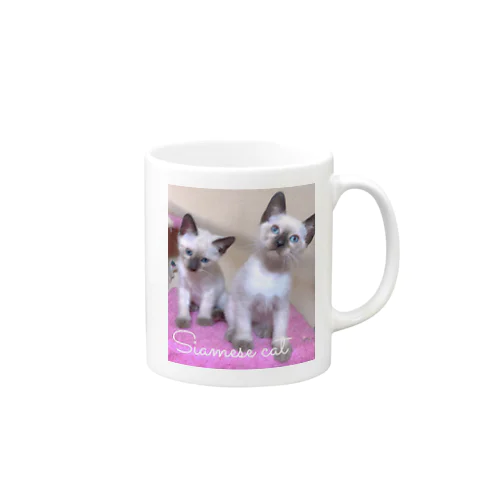 Siamese cat シャム猫 Mug