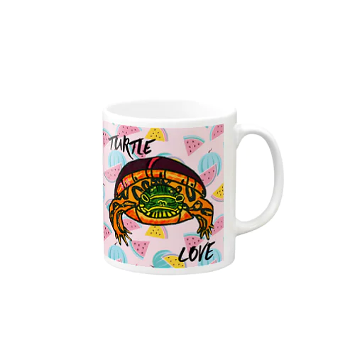 アカセスジガメちゃん カラフル Mug