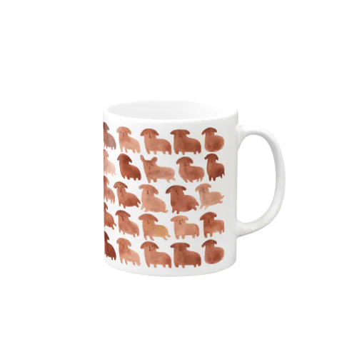 水彩画の犬 Mug