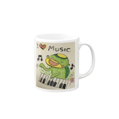 ピアノかっぱくん Piano Kappa-kun Mug