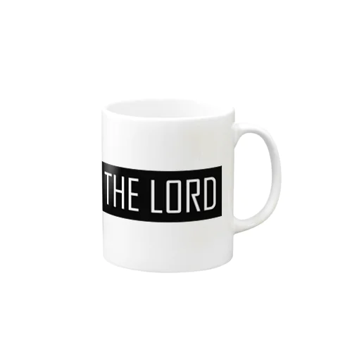 JESUS IS THE LORD(黒） マグカップ