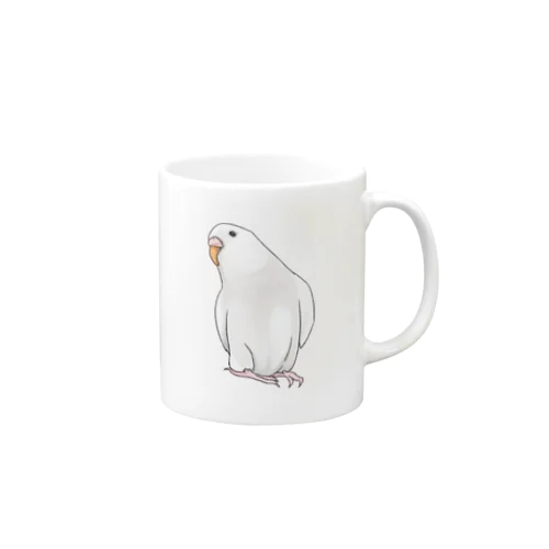 アルビノセキセイインコちゃん【まめるりはことり】 Mug