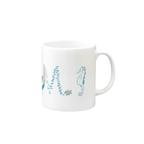 海の「MAMI」-青 Mug