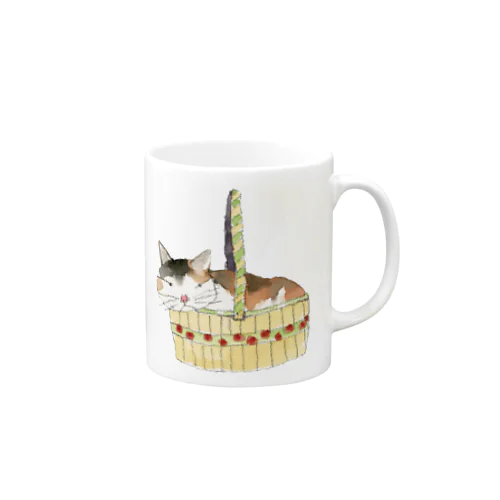 目がテンかご猫 Mug