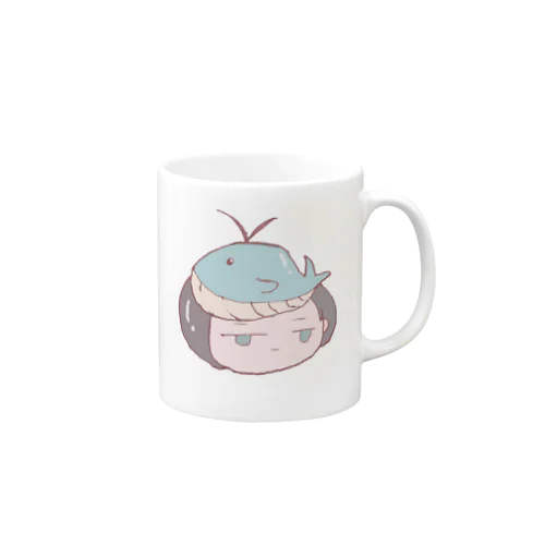 くじらブルー Mug