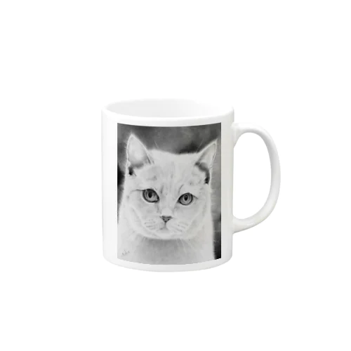 猫絵食器 Mug