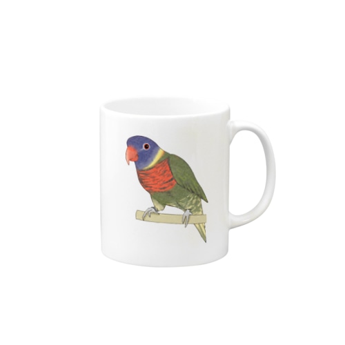 色合いが綺麗なゴシキセイガイインコちゃん【まめるりはことり】 Mug
