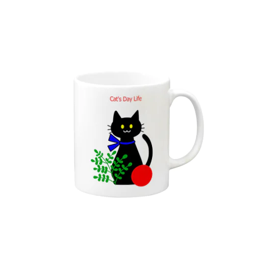 猫の日暮らしのラッキーくん Mug