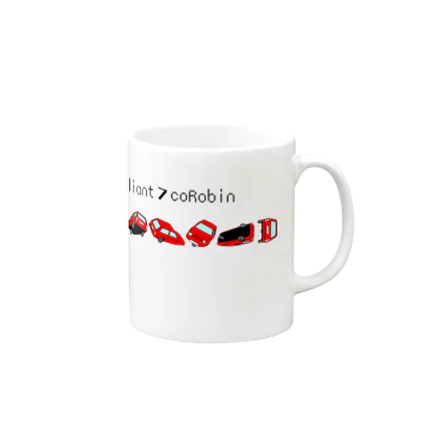 赤　Reliant 7coRobin 文字周り白 マグカップ