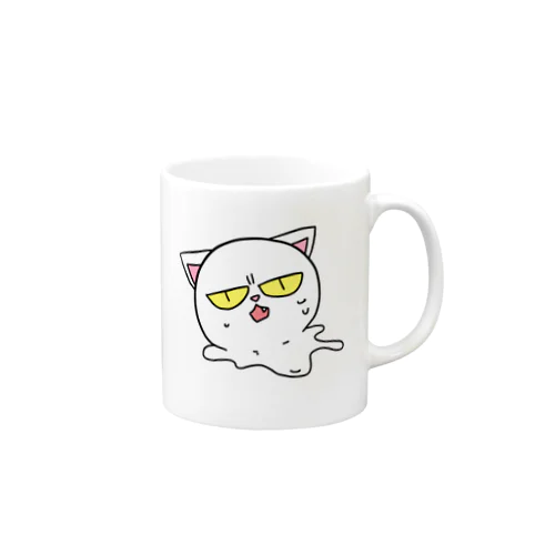 とけるしろねこ Mug