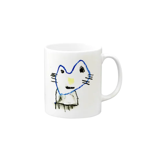 4歳児がかいたねこ Mug