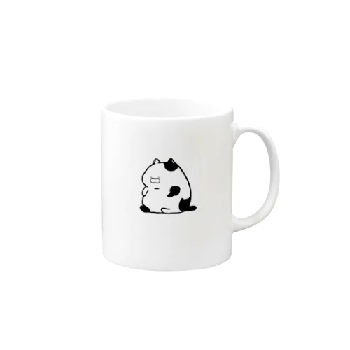 ふてぶてしいにゃんこ 座 Mug